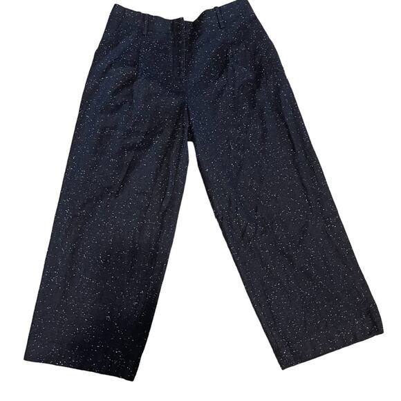 Lafayette 148 New York Wool Patterned Black White Gaucho Pants Size 2 Like New - Picture 1 of 8